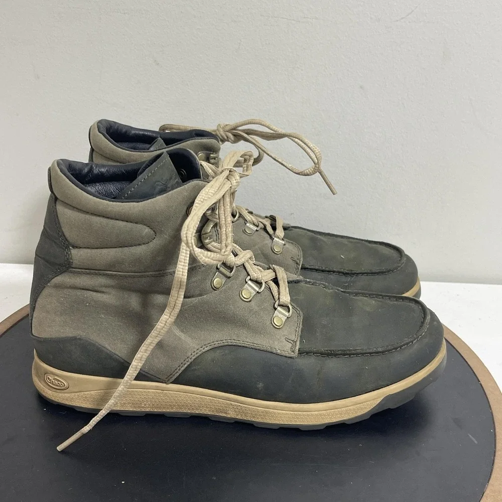Chaco Montrose Chukka Boots Men Size 9.5 Mid Top Olive Night Green Grey Gorpcore